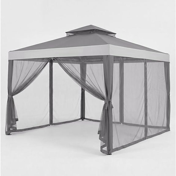 15 Best Gazebos for Backyards in 2026 13 10x10 Canopy Tent with Mosquito Netting (Gray)
