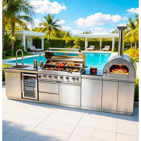 10 Best Modular Outdoor Kitchens for 2026 4 128 Modular Outdoor Kitchen with Built-In Pizza Oven & Grill