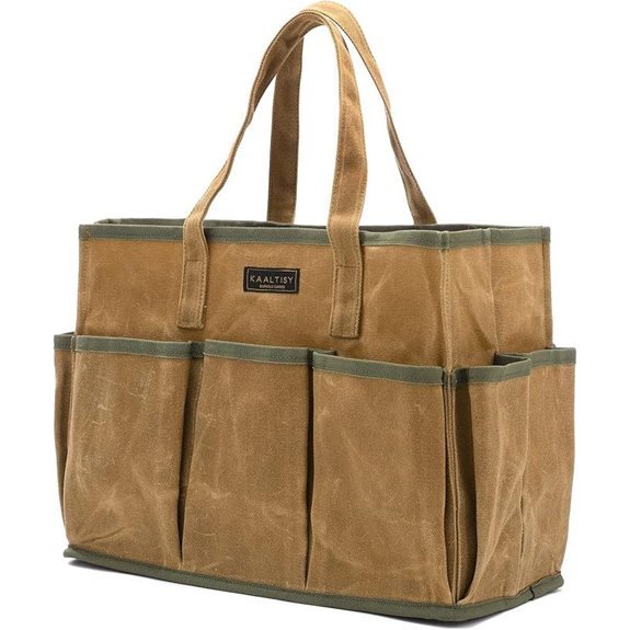 16oz Waxed Canvas Tool Tote Bag with Pockets