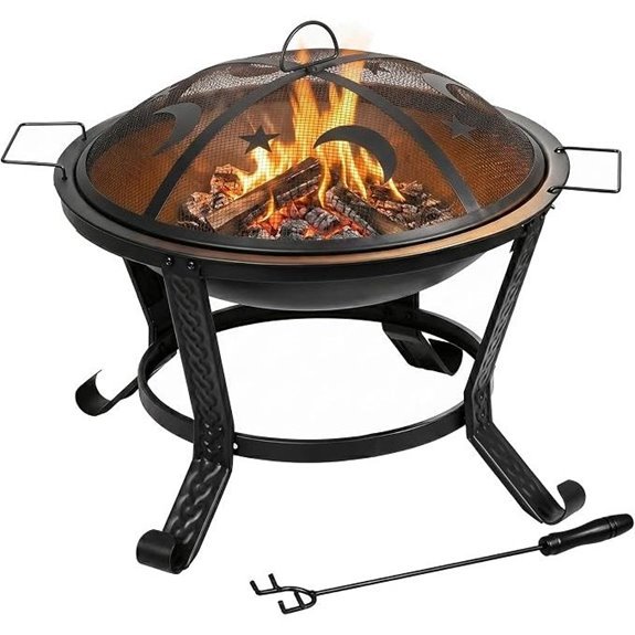 10 Best Affordable Fire Pits for 2026 (Budget-Friendly Warmth) 6 22-Inch Outdoor Steel Fire Pit with Accessories