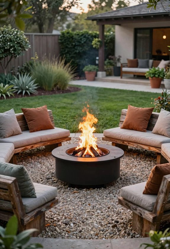 10 Big Backyard Design Ideas That Transform Unused Space 10 36 inch corten fire pit seating