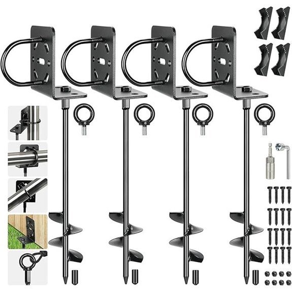 7 Best Concrete Anchors for Gazebos in 2026 3 4-Pack Heavy Duty Ground Anchors Kit for Sheds (20)