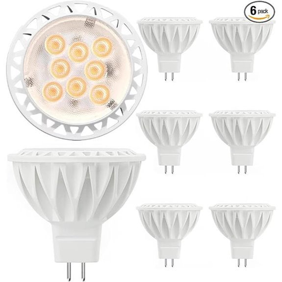 10 Best Outdoor Lighting Bulbs for 2026 8 MR16 LED Bulbs 5W GU5.3 12V Warm White (6-Pack)