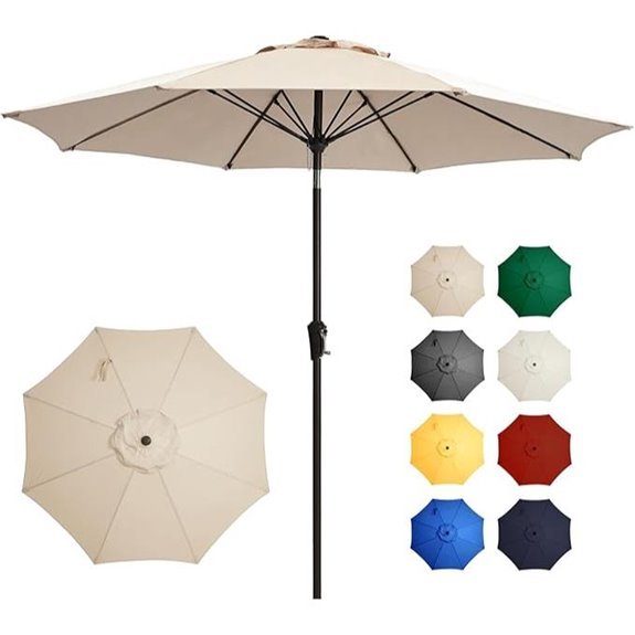 Ayge 9FT Large Outdoor Patio Umbrella (Beige)