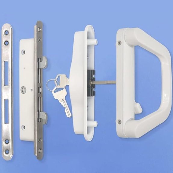 10 Best Patio Door Brands for 2026 6 ALLYWASAI Sliding Patio Door Handle Set with Mortise Lock Keyed White