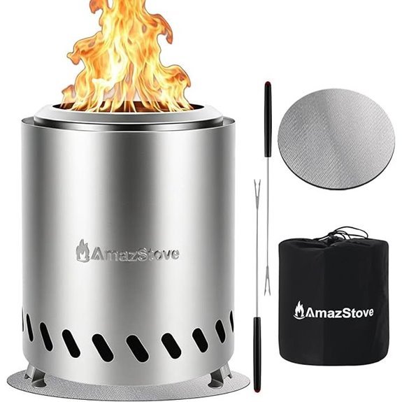10 Best Affordable Fire Pits for 2026 (Budget-Friendly Warmth) 10 AmazStove Tabletop Fire Pit 9.7 x 7.1 (Silver)