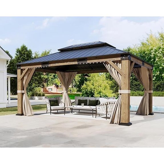 AMERLIFE 12' x 16' Hardtop Gazebo with Metal Roof