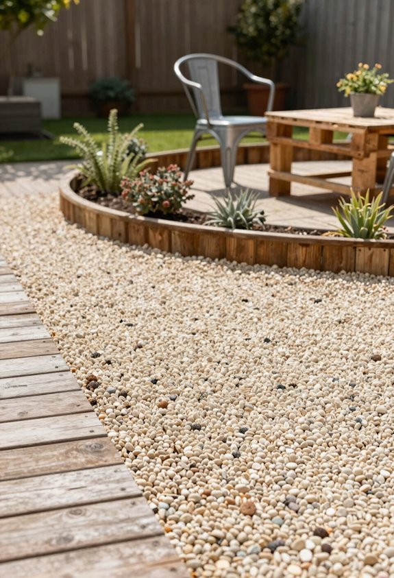 10 Backyard Ideas on a Budget That Transform Your Space 3 angular crushed gravel patio setup guidance
