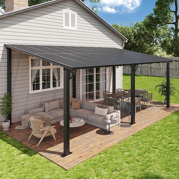 Aoxun 20'x10' Gazebo with Sloped Roof for Patio