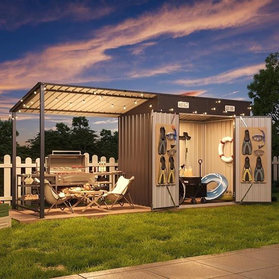 5 Best Sheds for Backyard Storage in 2026 4 Aoxun Outdoor Storage Shed & Hardtop Gazebo Combo