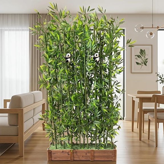 Artificial Bamboo Privacy Screen 6FT Tall Fake Plant