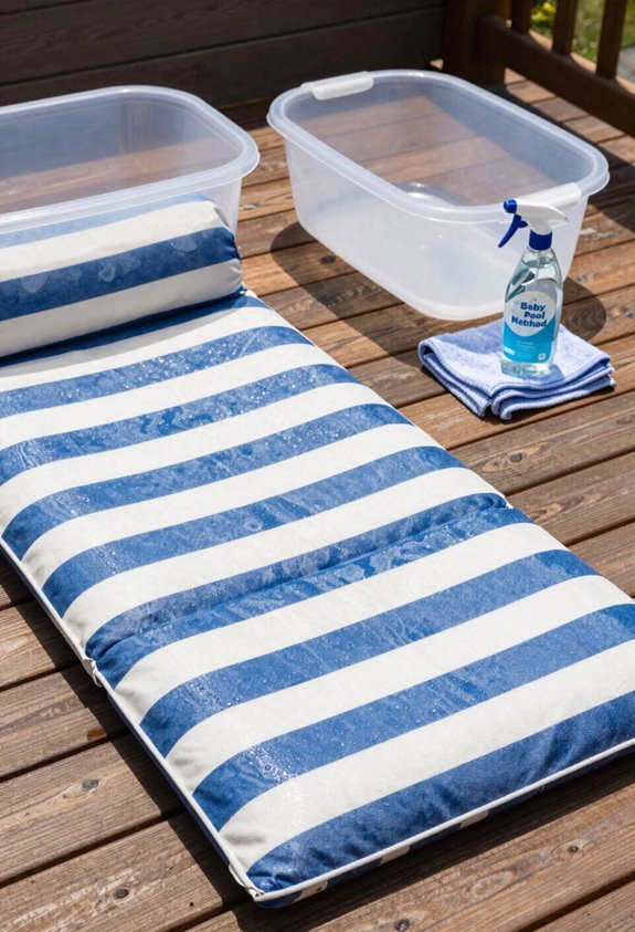 baby pool cushion cleaning method