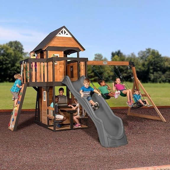 10 Best Rated Backyard Playsets for 2026 1 Backyard Discovery Canyon Creek Cedar Swing Set