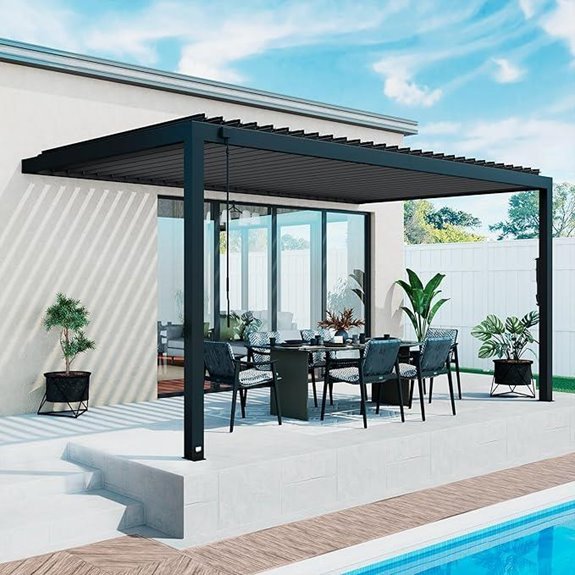 Backyard Discovery Evanston 16'x10' Steel Wall-Mounted Pergola Kit