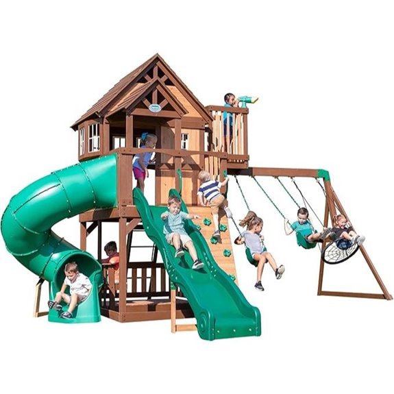 10 Best Rated Backyard Playsets for 2026 7 Backyard Discovery Skyfort Cedar Swing Set with Clubhouse