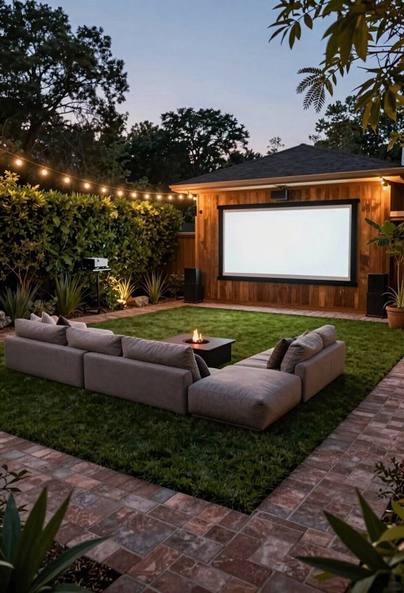 10 Big Backyard Design Ideas That Transform Unused Space 9 backyard projector setup details