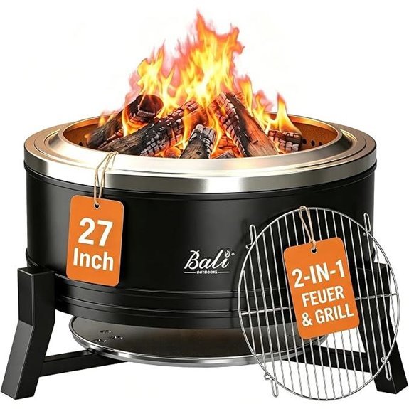 BALI OUTDOORS 27 Smokeless Firepit with Ash Pan