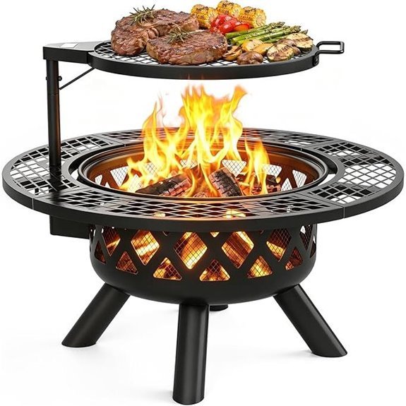 10 Best Rated Fire Pits for 2026 That'll Warm Your Nights 7 BALI OUTDOORS 32 Inch Wood Burning Fire Pit with Grill