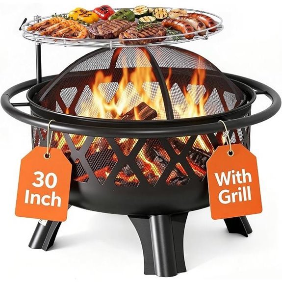 10 Best Fire Pit Brands for 2026 (Cozy Nights Await) 10 Bali Outdoors Wood Burning Fire Pit with Grill