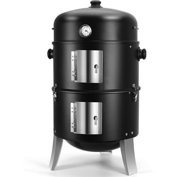 BBQ Charcoal Smoker Grill 16 Inch 4-in-1