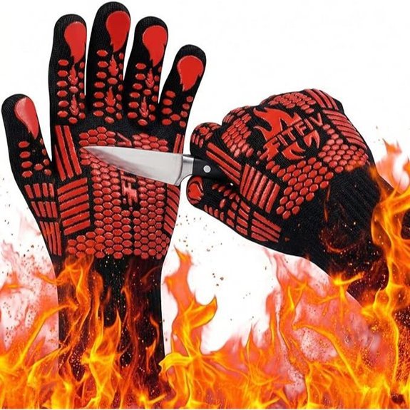 7 Best Outdoor Cooking Equipment for 2026 4 BBQ Gloves 1472°F Heat Resistant Silicone Oven Mitts