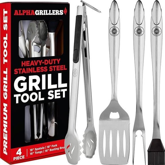 10 Best Grilling Tool Sets for 2026 2 Alpha Grillers BBQ Grill Tools Set with Spatula Fork Brush & Tongs