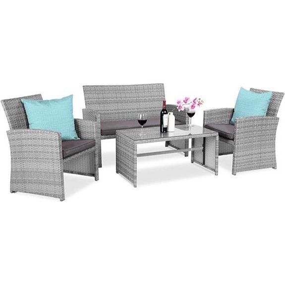 10 Best Patio Furniture Brands for 2026 1 Best Choice Products 4-Piece Wicker Patio Furniture Set - Gray/Gray