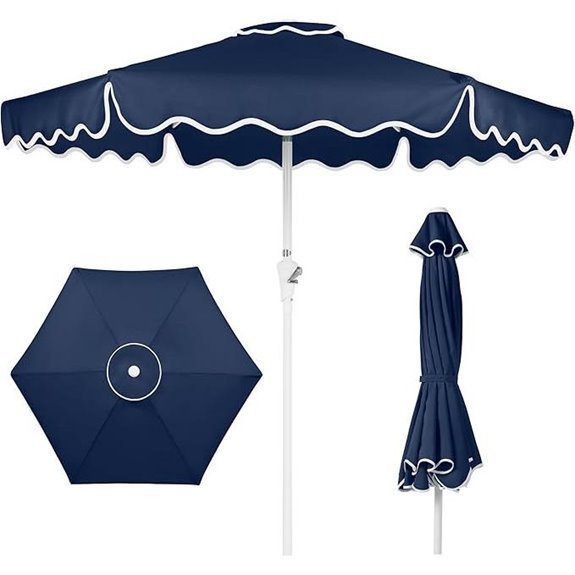Best Choice Products 7.5ft Patio Market Umbrella - Navy Blue