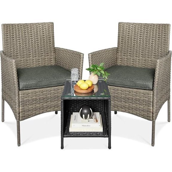 Best Choice Outdoor Wicker Bistro Set (3-Piece)