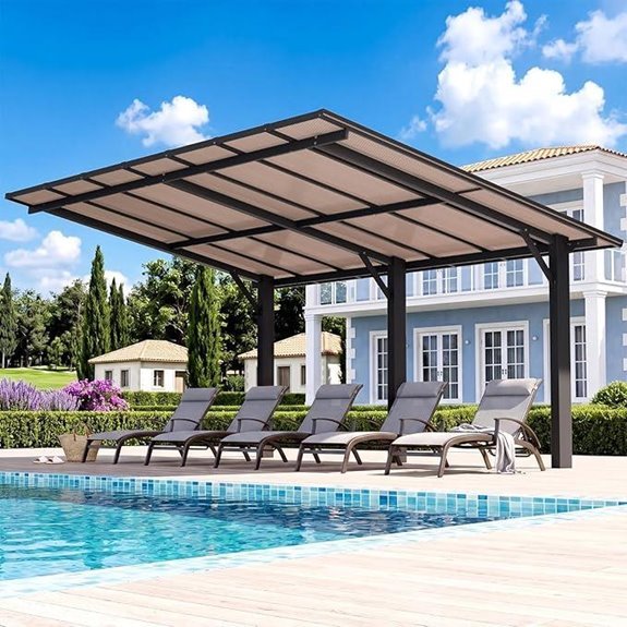 Aoxun 14' x 10' Freestanding Gazebo with Hard Top