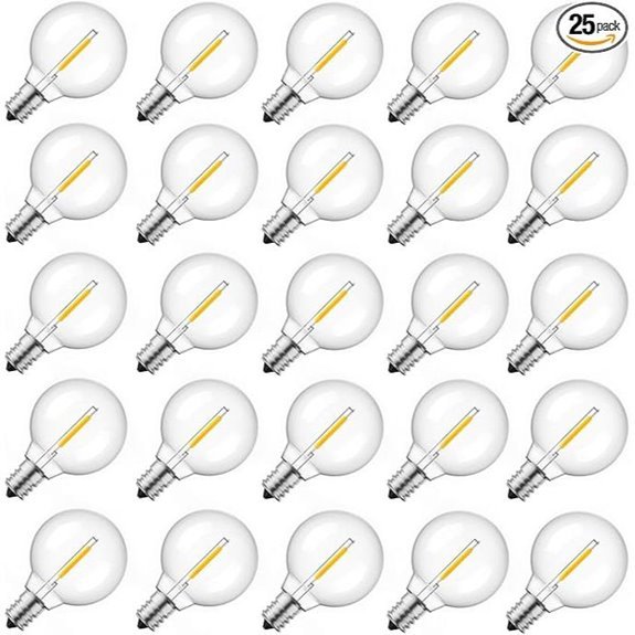 10 Best Outdoor Lighting Bulbs for 2026 3 Brightown 25 Pack G40 LED Replacement Bulbs