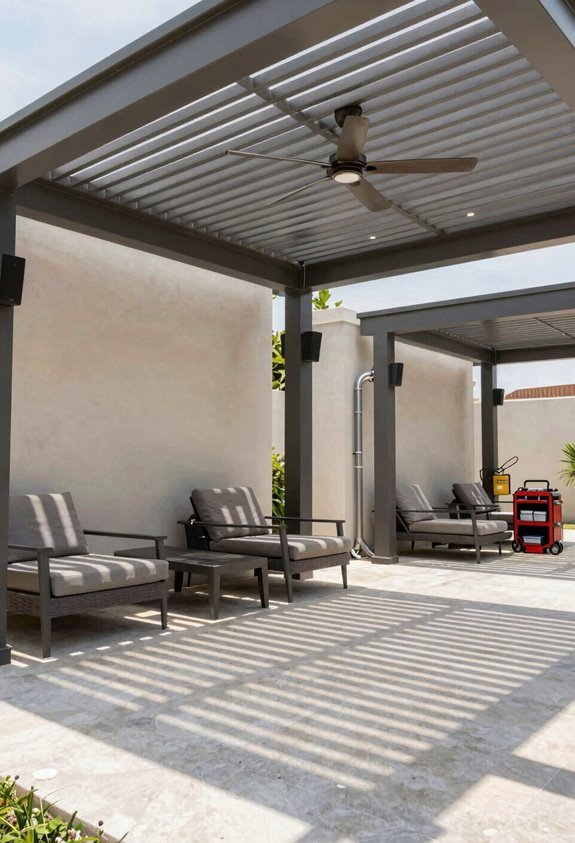 The 5 Best Louvered Pergolas for Your Outdoor Space 5 budget outdoor room electrical fans install
