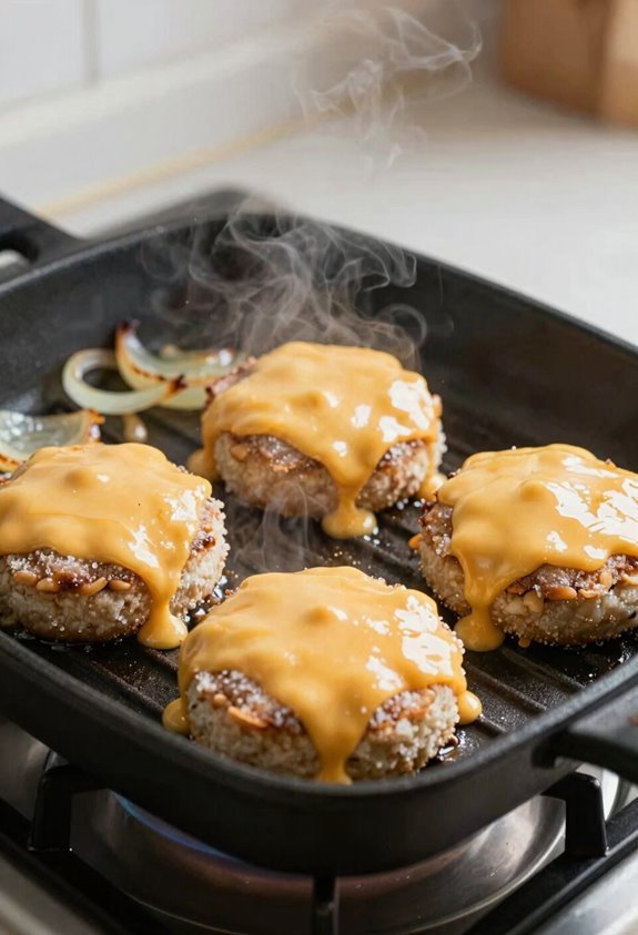 burger patty final melt technique
