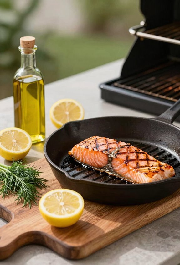 center cut salmon oil salt pepper