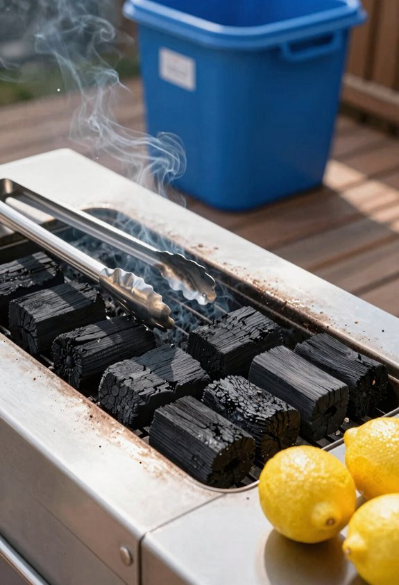 charcoal briquette disposal precautions