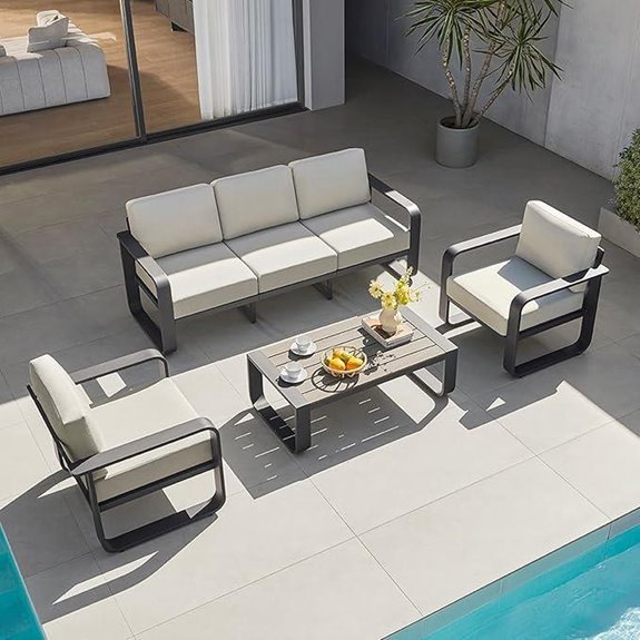 10 Best Patio Furniture Brands for 2026 8 CHITA 4-Piece Patio Conversation Set with Aluminum Frame