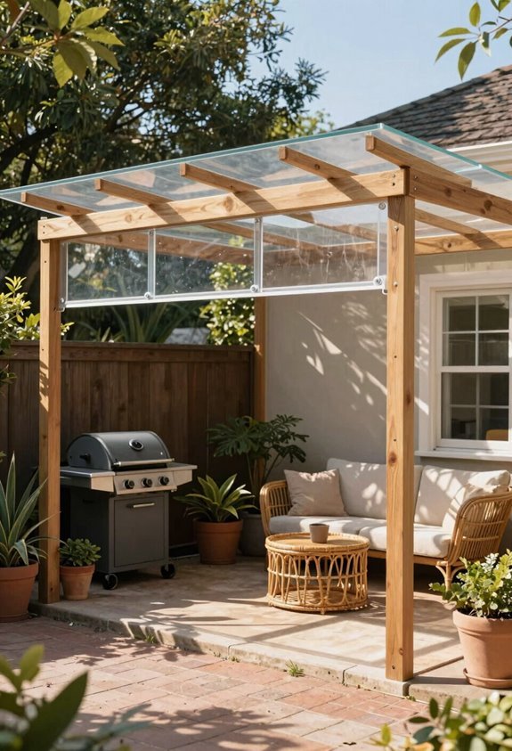 clear polycarbonate patio panels installation