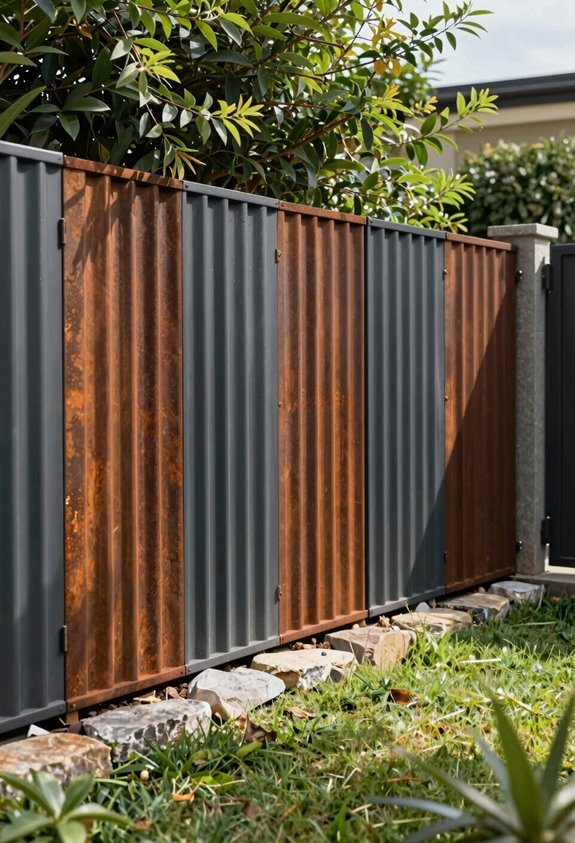 corrugated panels privacy price coatings