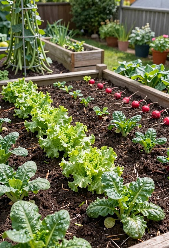 10 Backyard Vegetable Garden Ideas That Maximize Small Spaces 5 dense sowing continuous succession harvesting