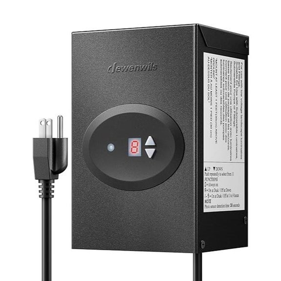 9 Best Outdoor Lighting Transformers for 2026 2 DEWENWILS 120W Low Voltage Landscape Transformer with Timer