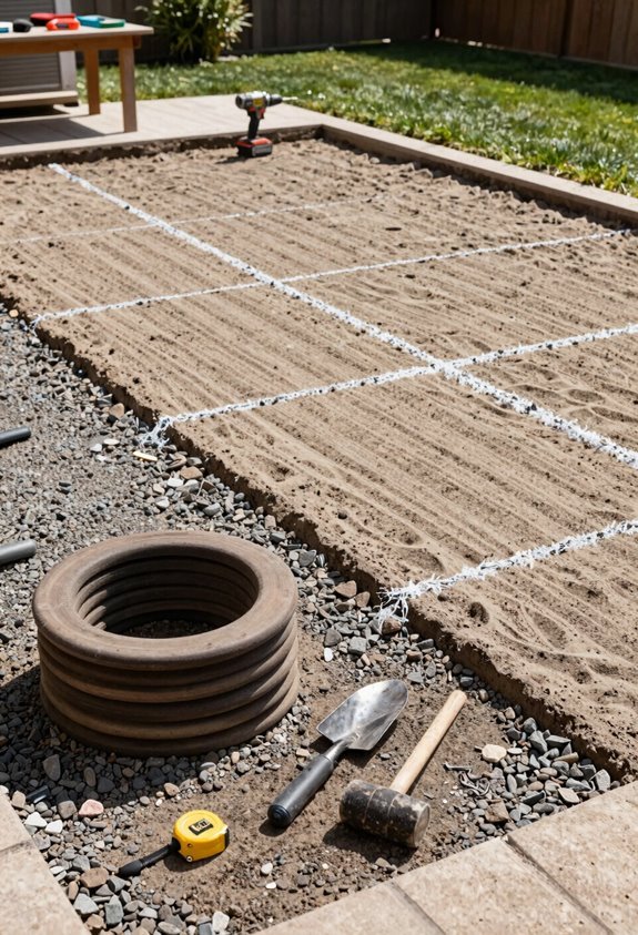 Do It Yourself Outdoor Fire Pit Build Guide 4 dig tamp and level base
