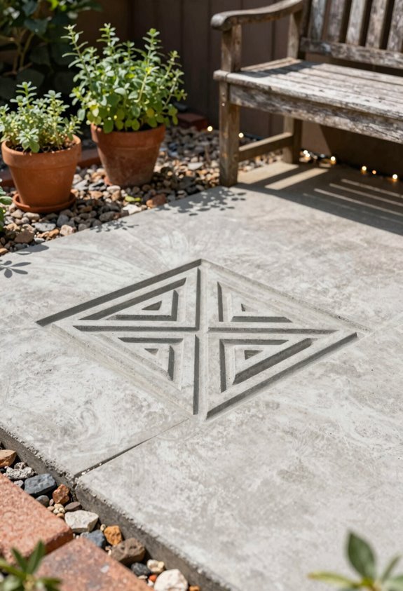 10 Backyard Ideas on a Budget That Transform Your Space 2 diy concrete stencil 90 transformation