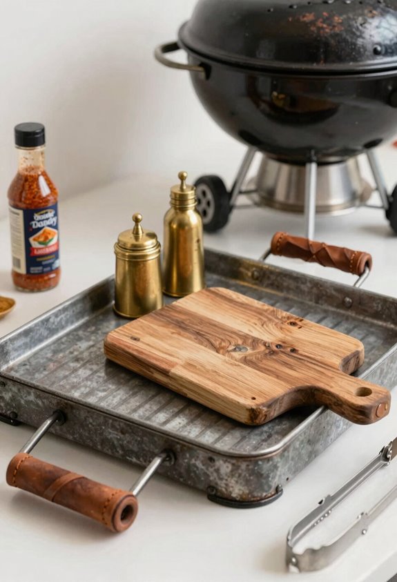 DIY Custom Grilling Plate for Daddy 2 dollar store grilling plate supplies