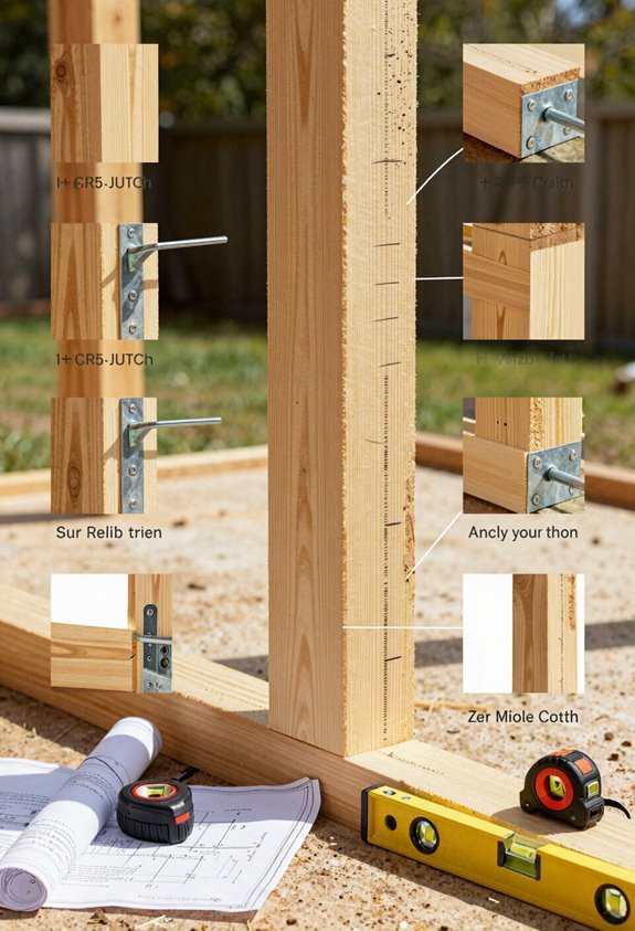 How to Build a DIY Screened-In Patio in 10 Steps 5 drift pin corner post square