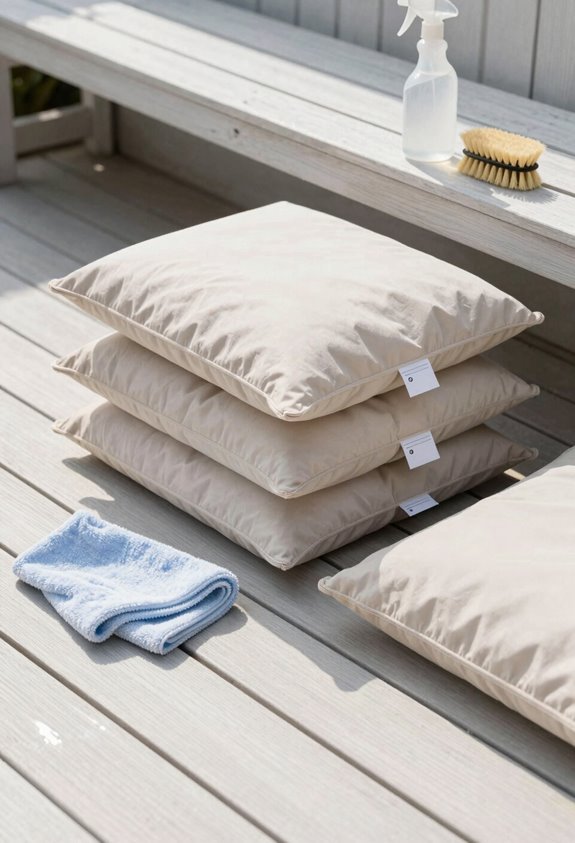 dry cushions dry storage rotate weekly