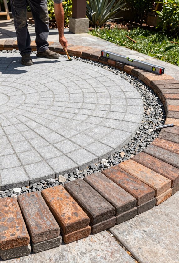 edging gravel base prep