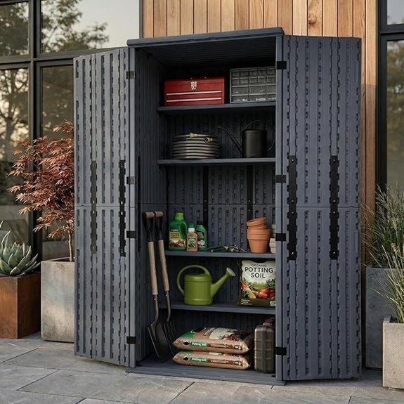 EHHLY Heavy Duty Outdoor Storage Cabinet (Sage Grey)
