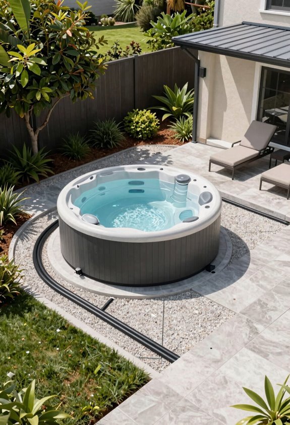 10 Best Backyard Ideas for Hot Tub Placement and Design 3 electrical lines first 240v 50a gfci 24 36 clearance