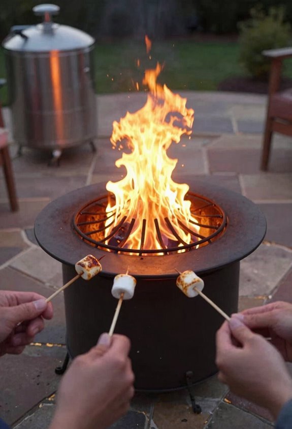 How You Can Roast Marshmallows on a Propane Fire Pit 4 even medium flame uniform heat
