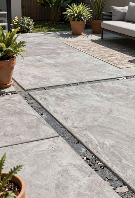 expandable concrete patio in phases
